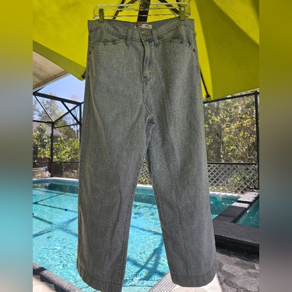 Levi's Pants - Signature Levis Strauss Gold Heritage Wide Leg Mid Rise Stretch Blue Jeans